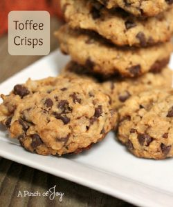 Toffee Crisps - A Pinch of Joy