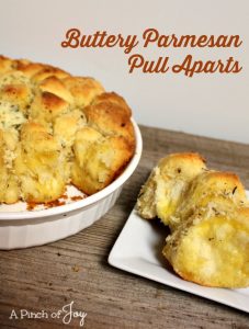 Buttery Parmesan Pull Aparts -- A Pinch of Joy