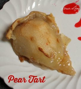 Pear Tart -- A Pinch of Joy