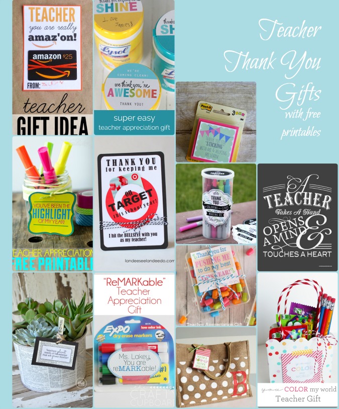 Teacher Thank You Gifts -- Roundup by a Pinch of Joy