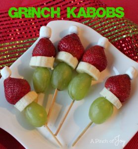 Grinch Kabobs - A Pinch of Joy
