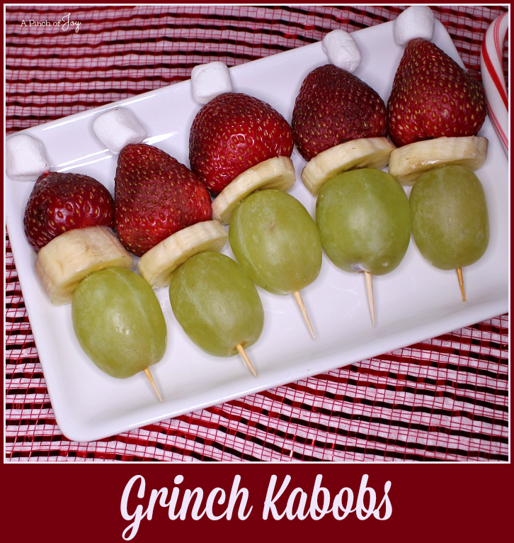 Grinch Kabobs - A Pinch of Joy