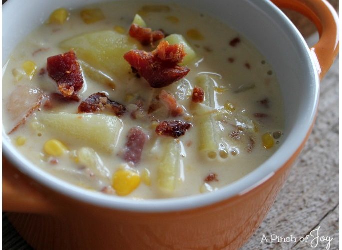 Bacon Corn Chowder -- A Pinch of Joy Quick to make, hearty and filling!