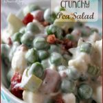 Crunchy Pea Salad with creamy ranch dressing and bacon -- A Pinch of Joy