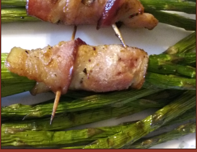 Bacon Wrapped Grilled Asparagus -- A Pinch of Joy