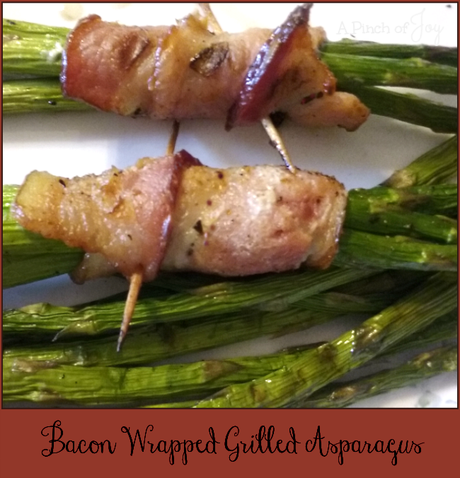 Bacon Wrapped Grilled Asparagus -- A Pinch of Joy