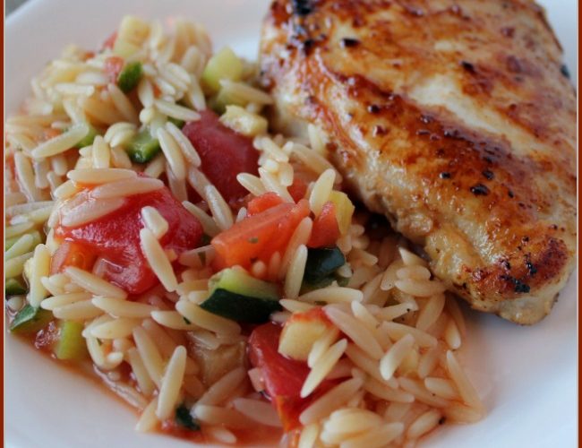 Chicken and Orzo Skillet
