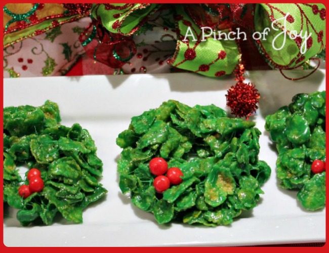 Christmas Wreath Candy – Cornflakes and Marshmallows