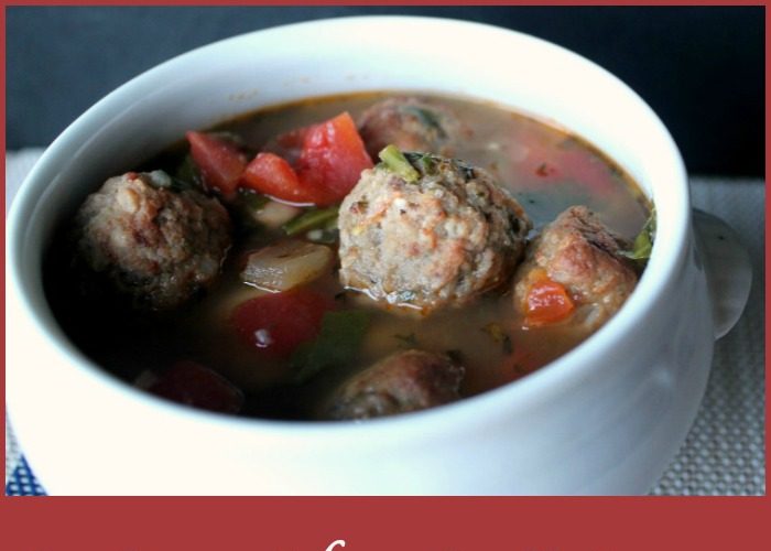 Italian Meatball Soup Quick and easy to make, good to eat and healthy! -- A Pinch of Joy