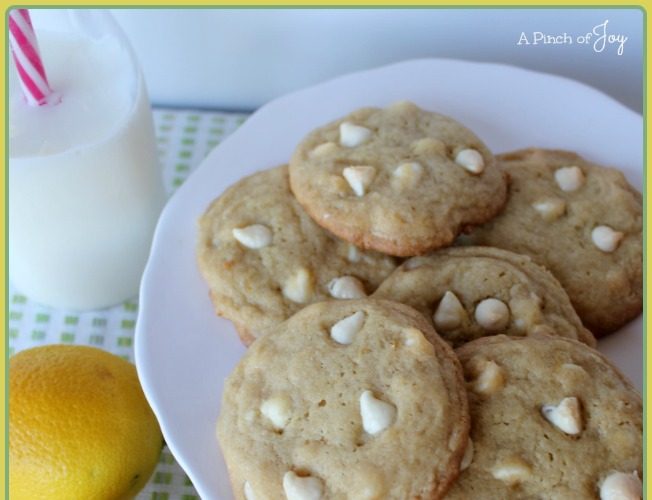 Lemon Cookies with white chocolate chips