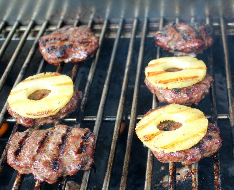 Calypso Burger with grilled pineapple