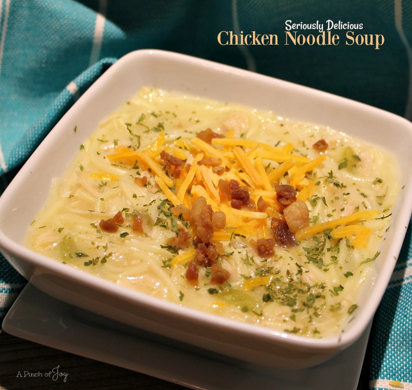 Seriously Delicious. Chicken Noodle Soup -- A Pinch of Joy Ready in 30 minutes!