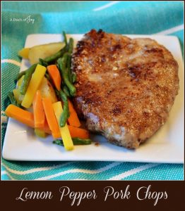 Lemon Pepper Pork Chops. A Pinch of Joy Tender, flavorful quick skillet meal