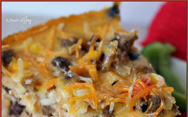 Southwestern Breakfast Casserole -- A Pinch of Joy