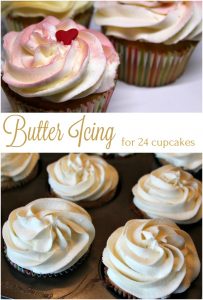 Fluffy Butter Icing for 24 cupcakes - A Pinch of Joy