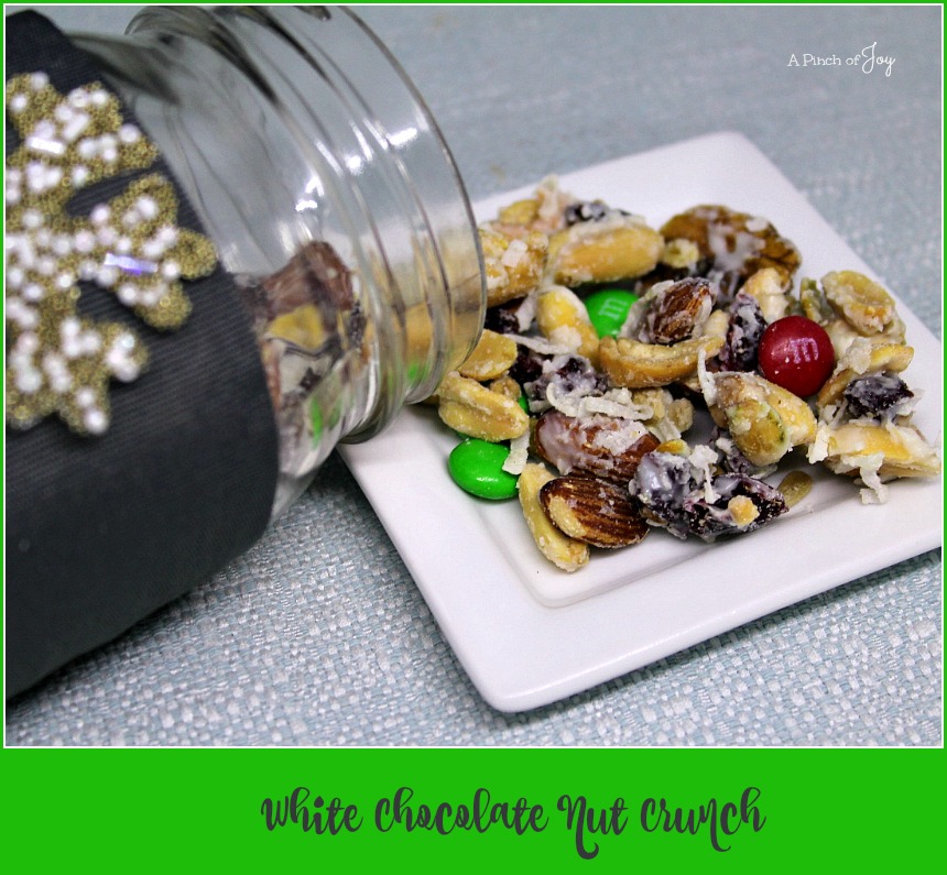 White Chocolate Nut Crunch -- A Pinch of Joy #Quick&Easy #Last Minute Gift #Gift in a Jar