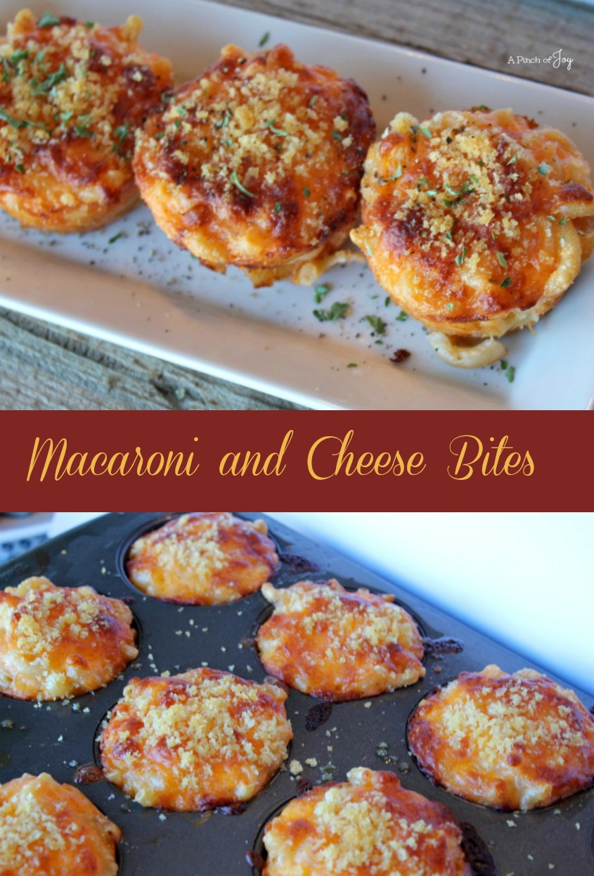 Marcaroni and Cheese Bites - A Pinch of Joy Appetizer