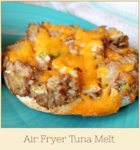 Tuna Melt prepared in an Air Fryer -- A Pinch of Joy