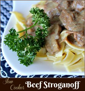 Slow Cooker Beef Straganoff -- A Pinch of Joy