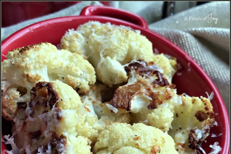 Spicy Roasted Cauliflower with Parmesan - A Pinch of Joy