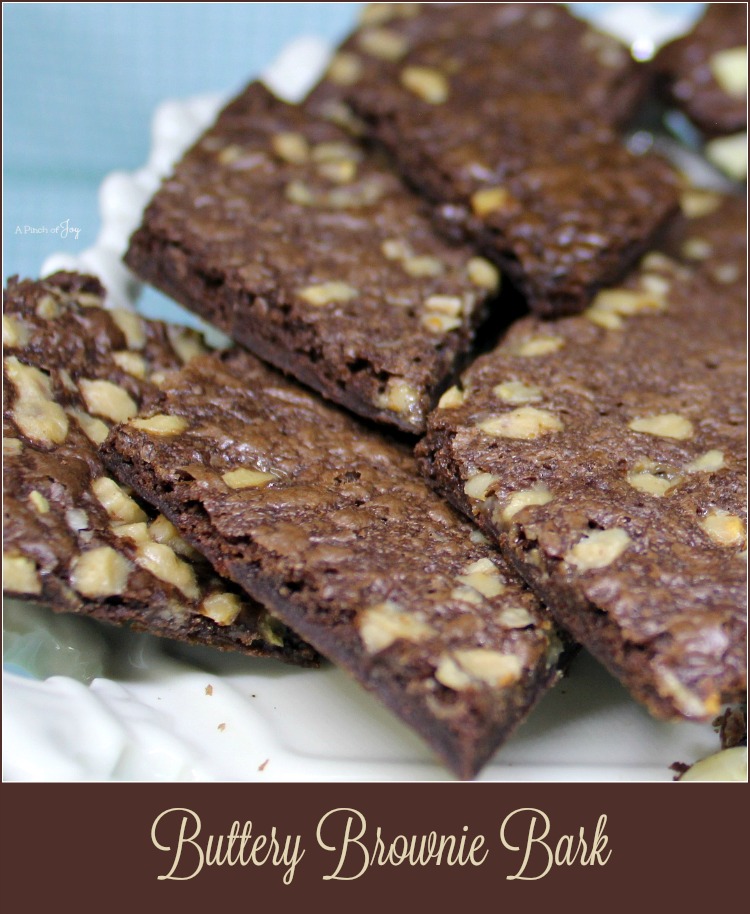 Buttery Brownie Bark | | A Pinch of Joy