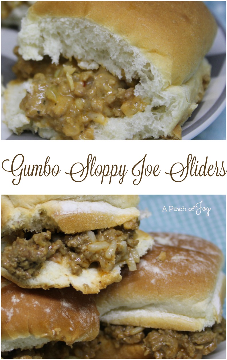 Gumbo Sloppy Joe Sliders. - A Pinch of Joy