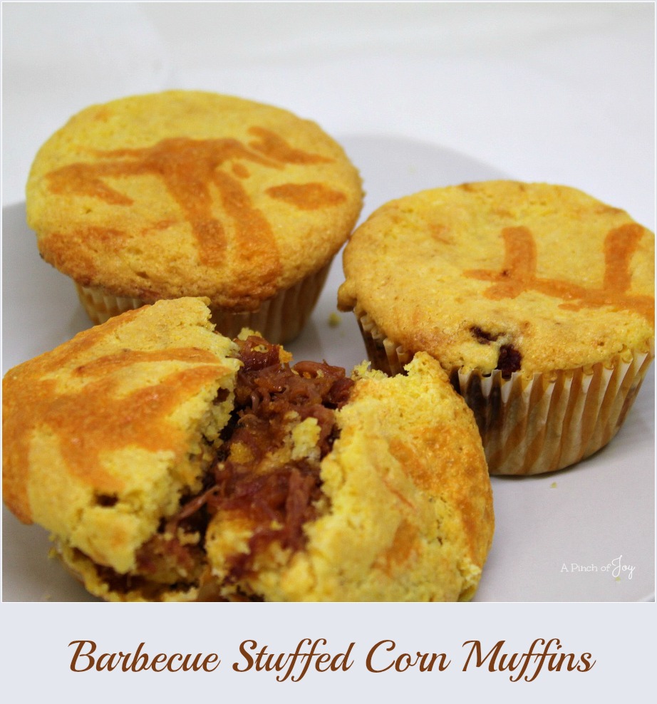 Barbecue Stuffed Corn Muffins -- A Pinch of Joy _Quick and Easy