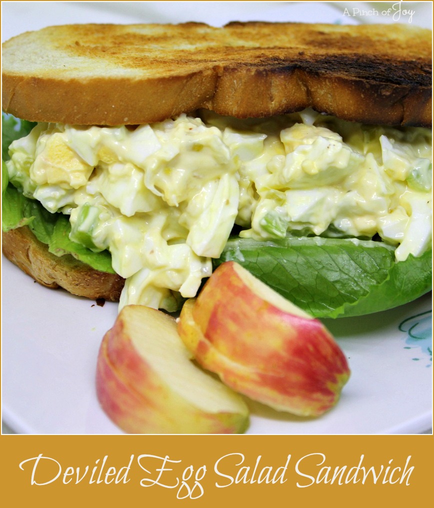 Deviled Egg Salad Sandwich -- A Pinch of Joy