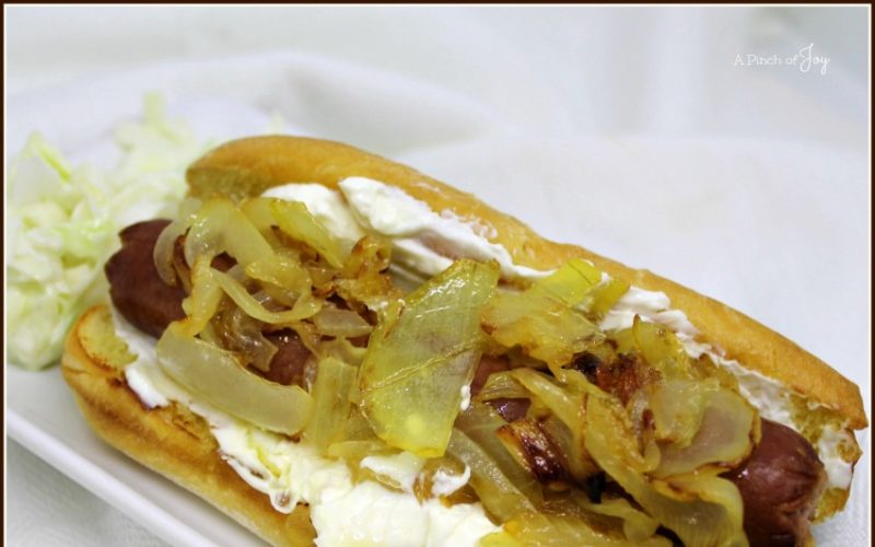 Cream Cheese and Onion Hotdog