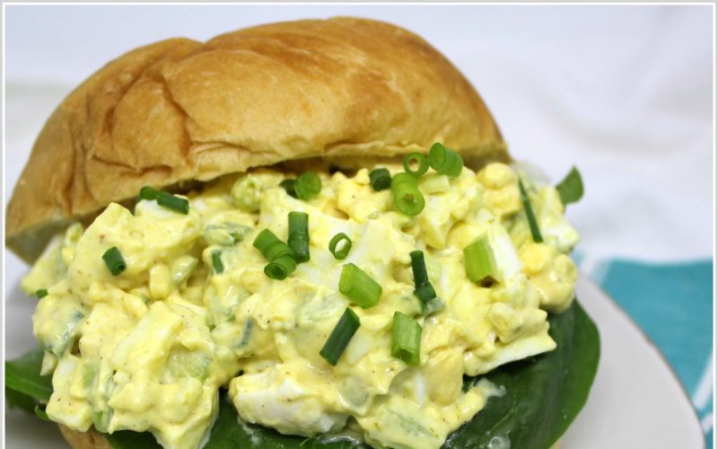 Curried Egg Salad Sandwich - A Pinch of Joy Serve as a salad or as a sandwich!