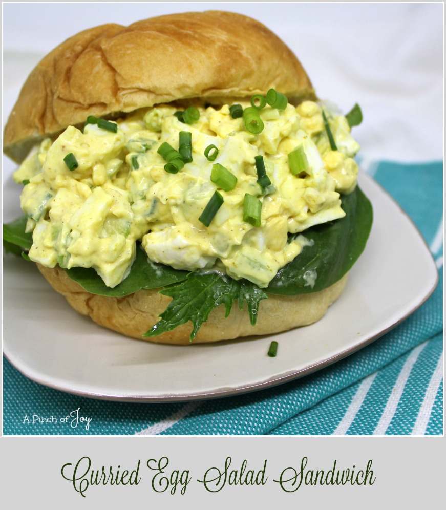 Curried Egg Salad Sandwich - A Pinch of Joy Serve as a salad or as a sandwich!