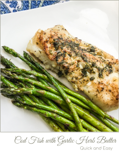 Fried Cod Fish with Garlic Herb Butter --A Pinch of Joy