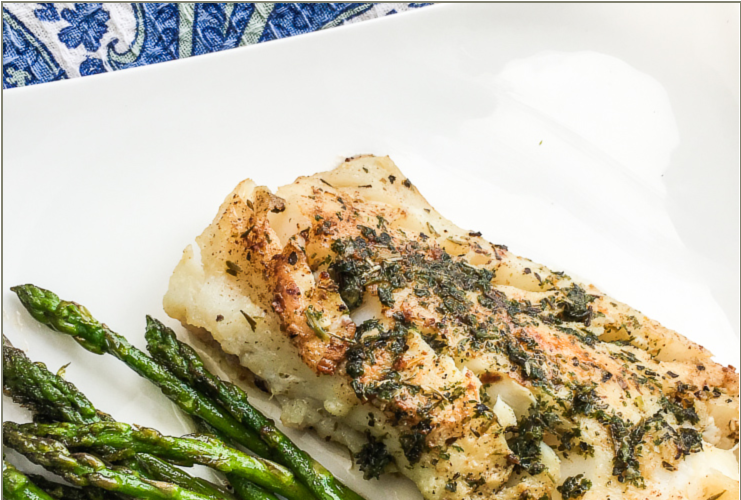 Fried Cod Fish with Garlic Herb Butter --A Pinch of Joy