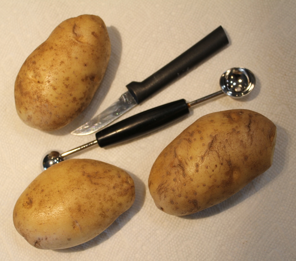 Tools needed for Halloween Shrunken Potato Heads -- A Pinch of Joy