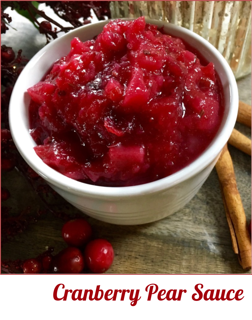 Cranberry Pear Sauce - A Pinch of Joy