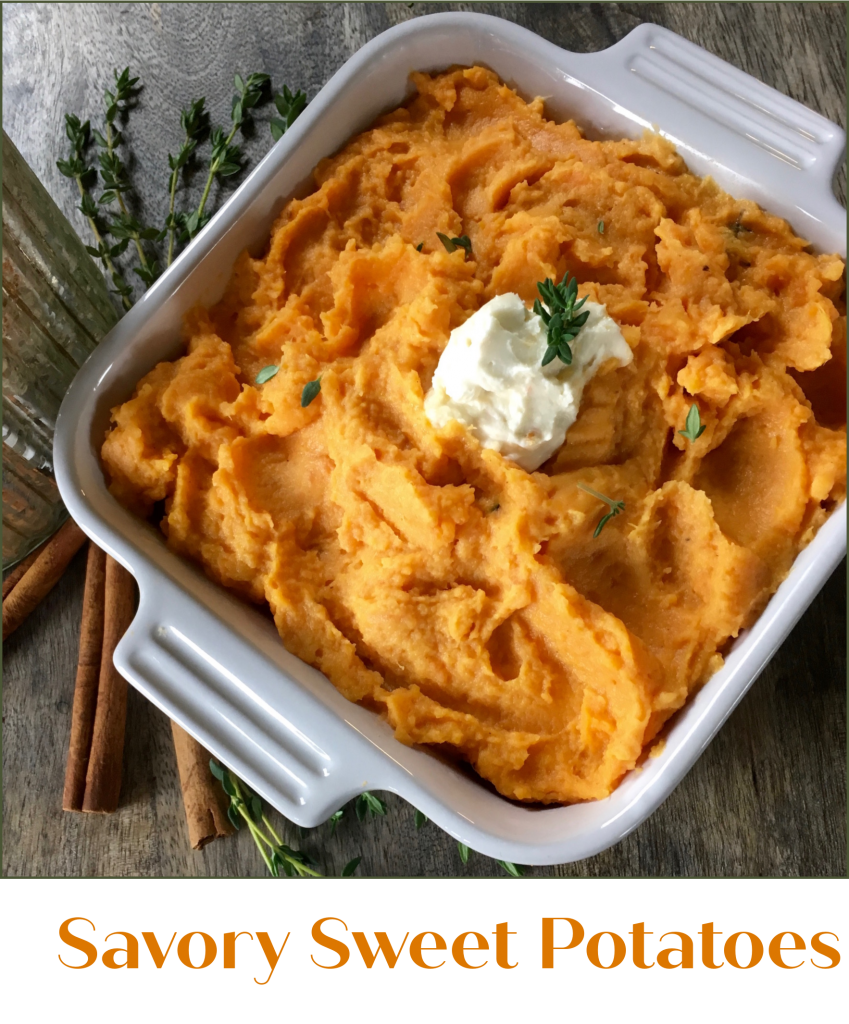 Creamy and Savory Mashed Sweet Potatoes -- A Pinch of Joy