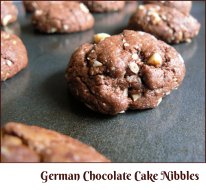 German Chocolate Cake Nibbles --- A Pinch of Joy