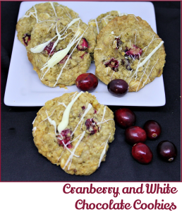 Cranberry and White Chocolate Cookies - A Pinch of Joy