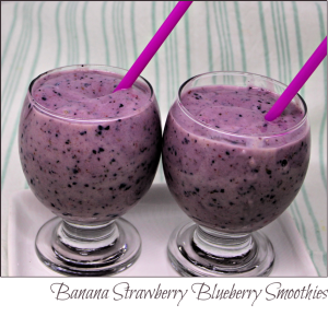 Banana Strawberry Blueberry Smoothies -- A {inch of Joy