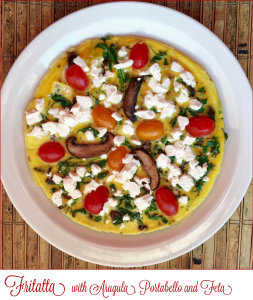 Frittata_with Arugula, Portabello and Feta -- A Pinch of Joy