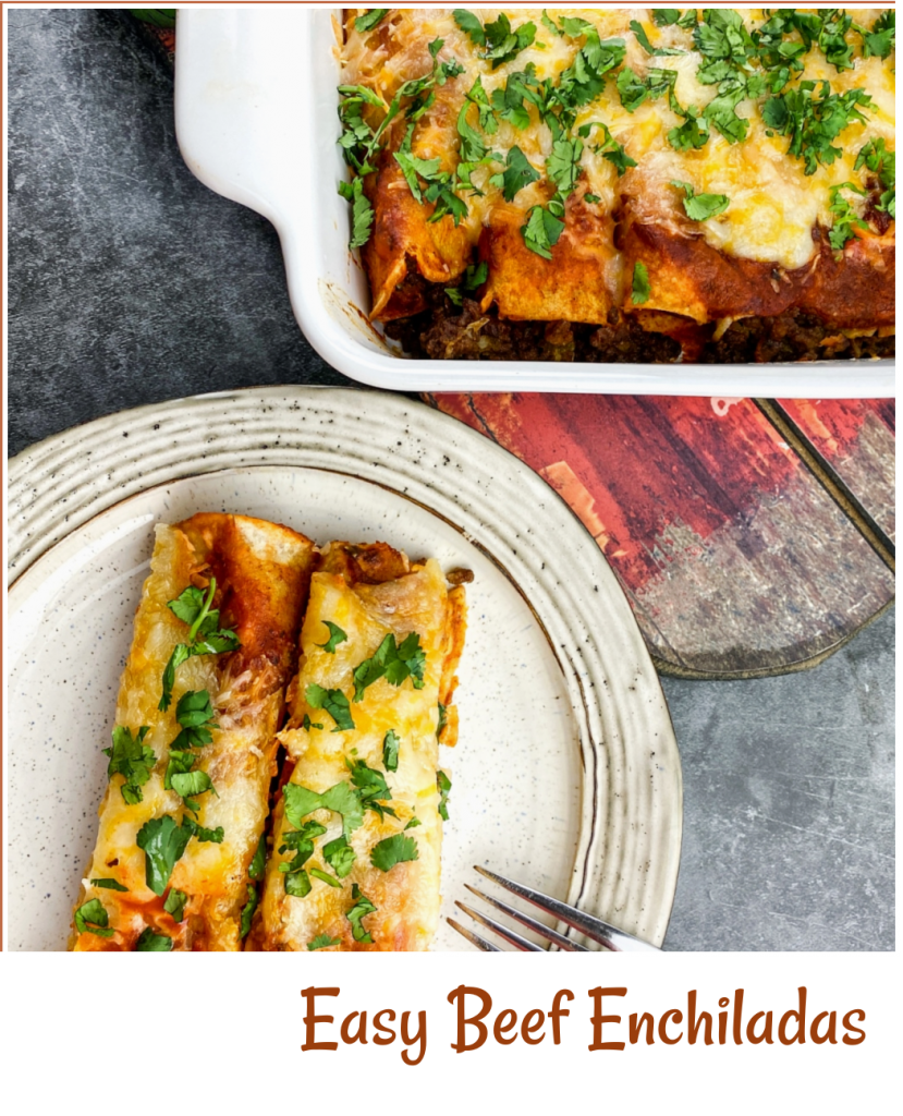 Easy Beef Enchiladas - A Pinch of Joy