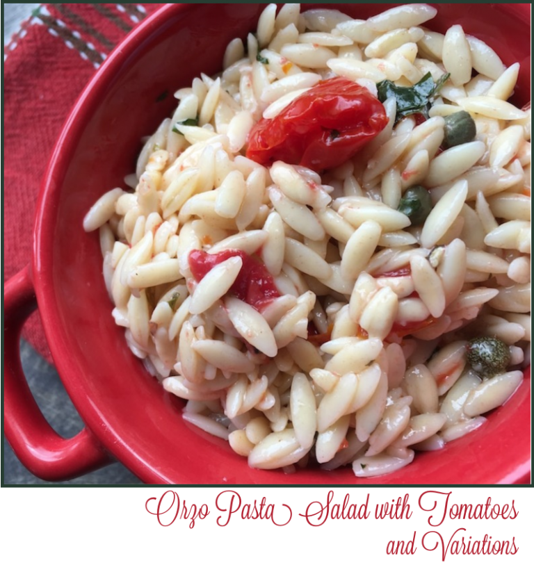 Orzo Pasta Salad with Tomatoes and Variations A Pinch of Joy