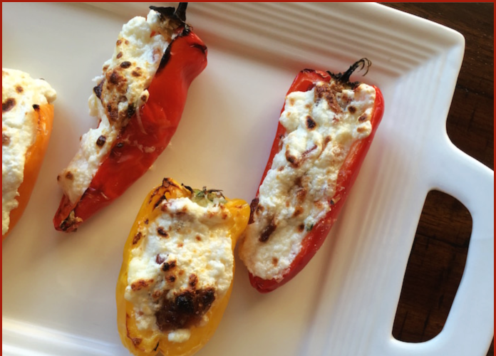 Bacon and Three Cheese Stuffed Mini Sweet Peppers -- A Pinch of Joy