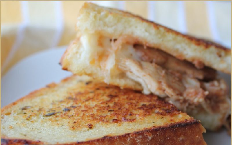 BBQ Chicken Grilled Cheese Sandwich