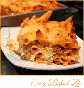 EAsy Baked Ziti - A Pinch of Joy