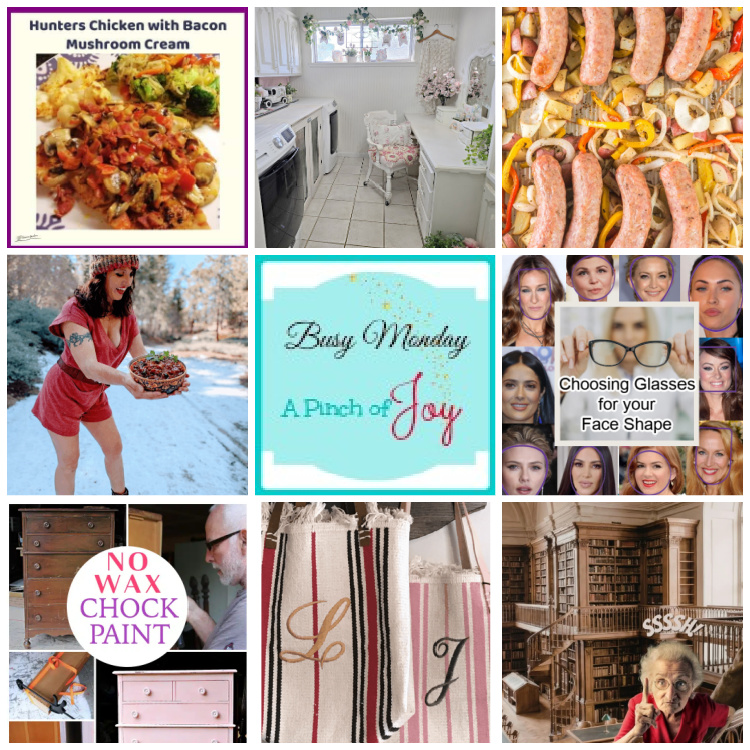 Featured posts for this week - a collage of photos from nine linky party entries