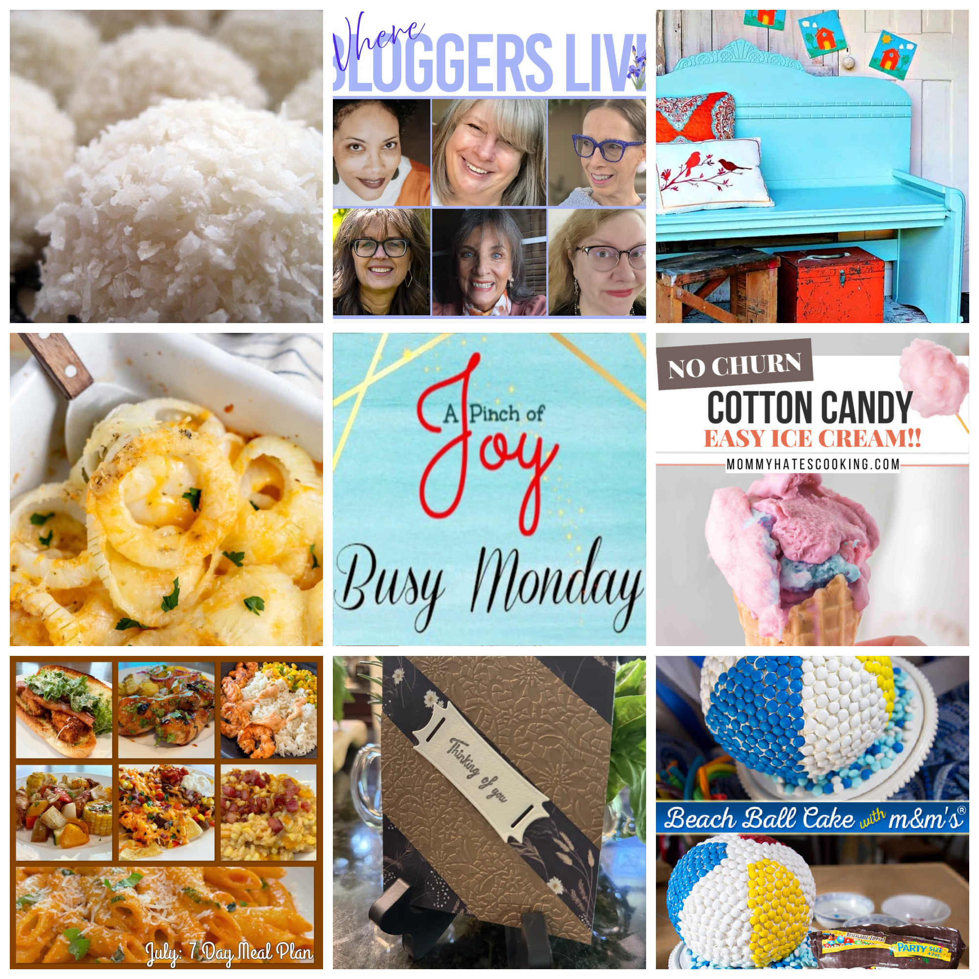 Collage of Photos from featured posts this week