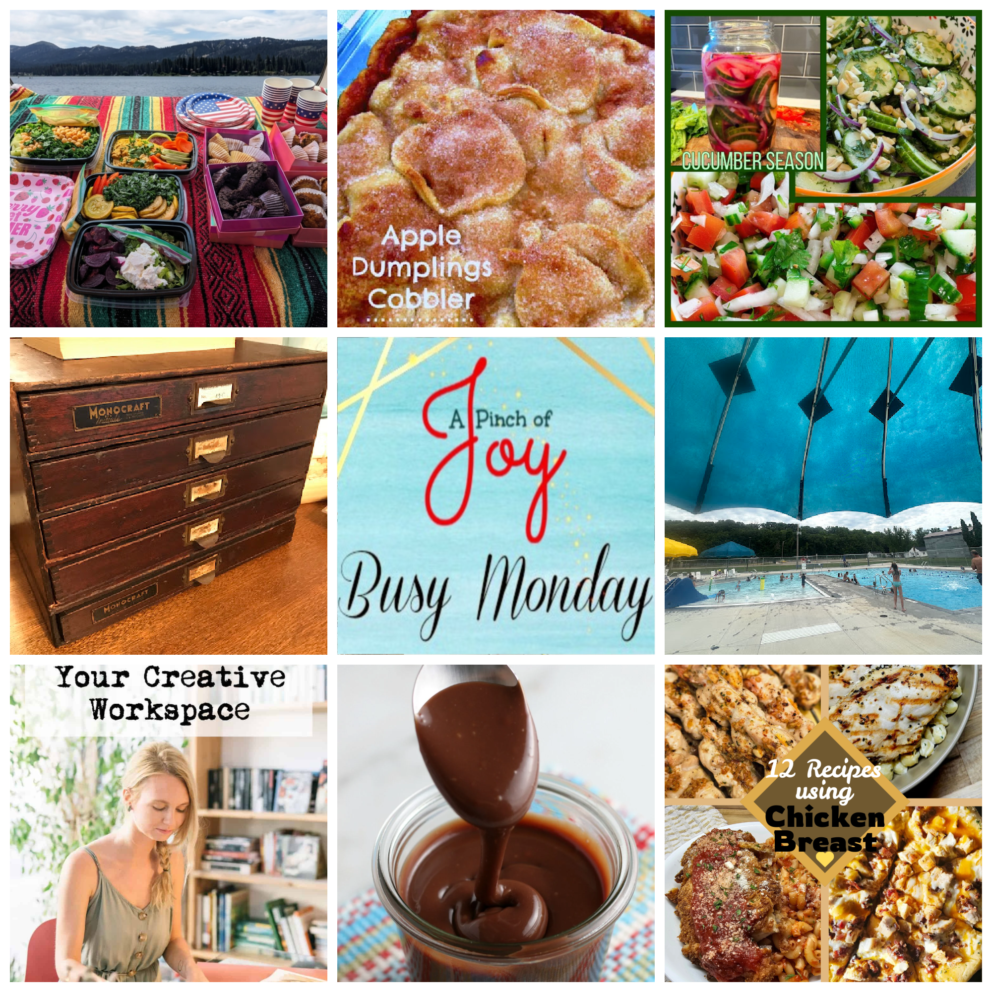 Collage of photos from featured posts this week