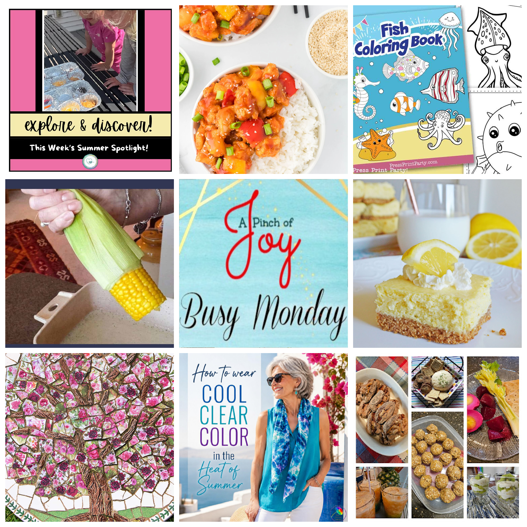 Collage of photos from featured posts this week