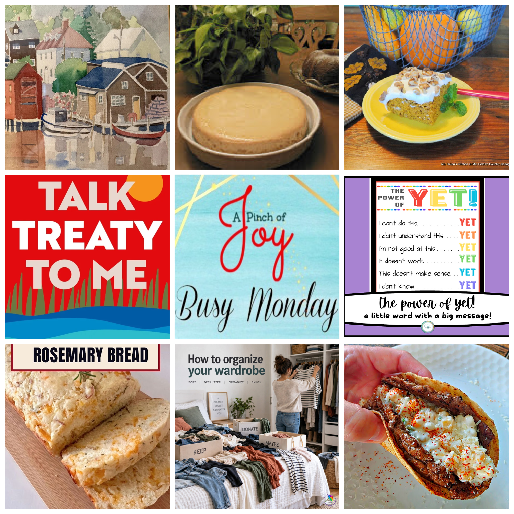Collage of featured images from last weeks link up